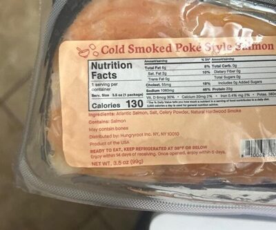 Cold Smoked Poke Style Salmon