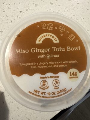 Miso Ginger Tofu bowl