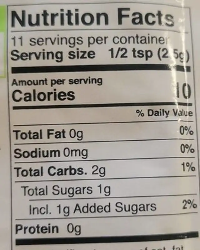 Skillet Hawaiian Chicken and Brown Rice Seasoning nutrition facts table