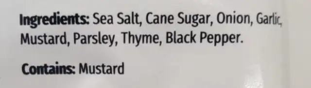 Slow Cooker Ranch Chicken ingredients label