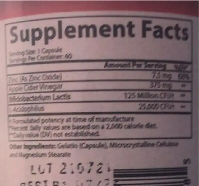 ANGRY SUPPLEMENTS nutrition facts table
