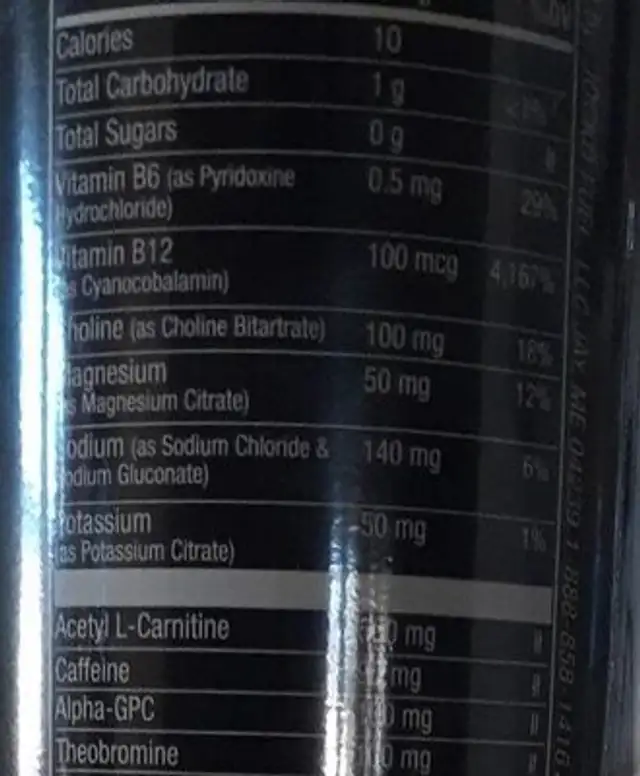 Jocko go nutrition facts table