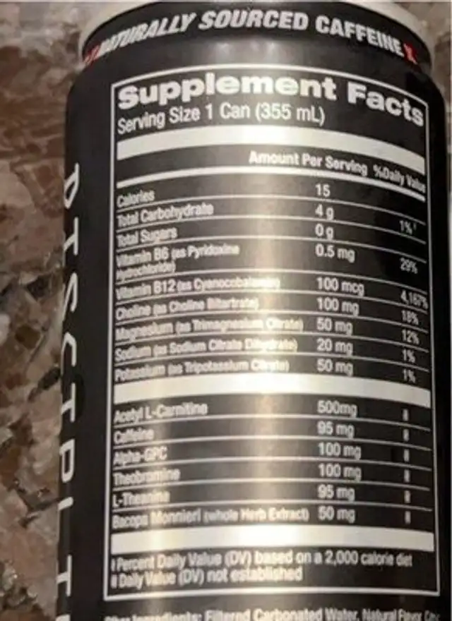 Jocko fuel nutrition facts table