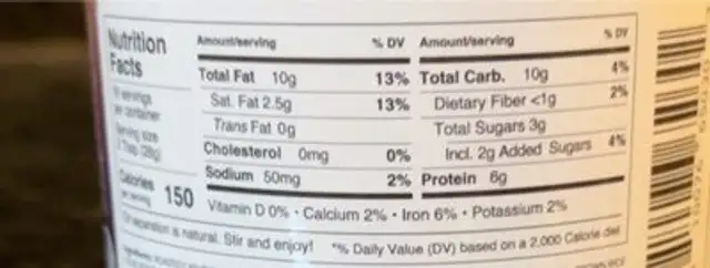 Pumpkin cheesecake cashew butter nutrition facts table