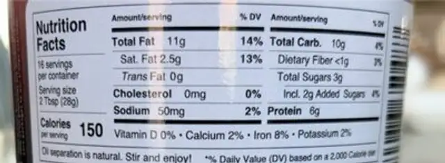 Black velvet cashew butter nutrition facts table