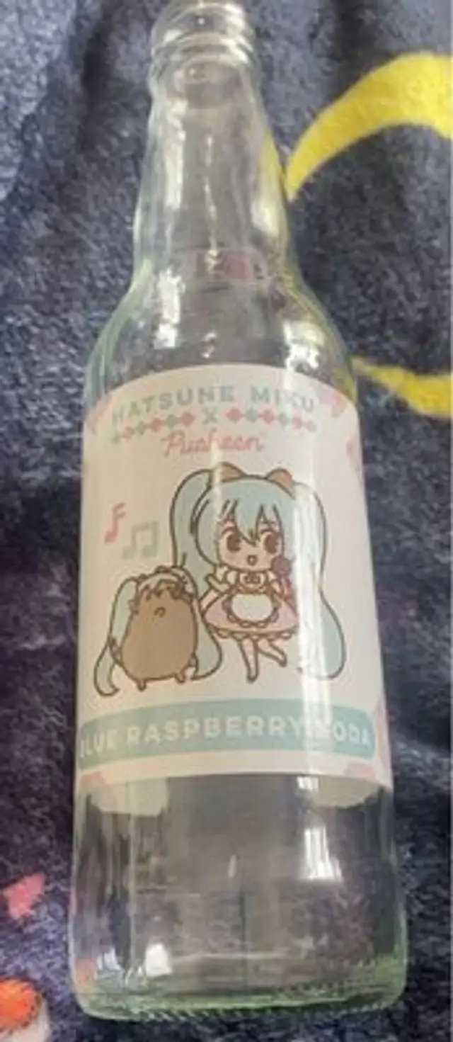 Hatsune miku x pusheen blue raspberry soda