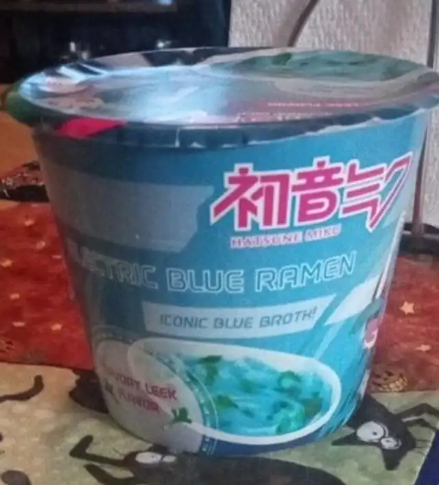 Electric blue ramen