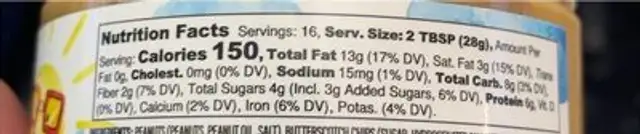 Nerdy Nuts Scotcheroo nutrition facts table