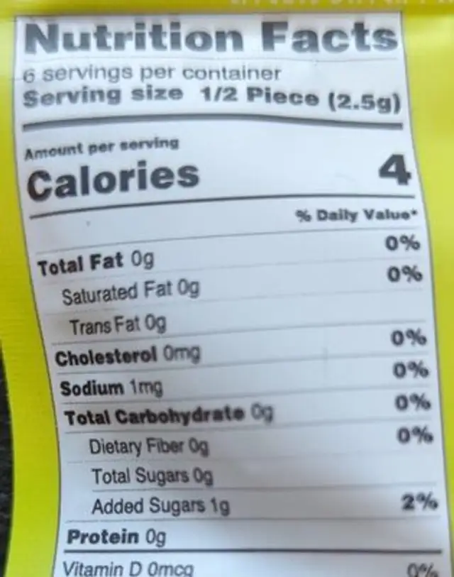 magic amanita mushroom gummu nutrition facts table