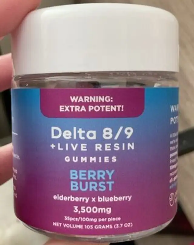 Berry burst delta 8+9 live resin gummies