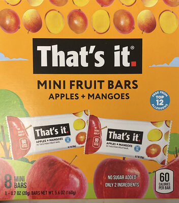 Mini Fruit Bars Apples + Mangoes