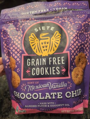 Grain Free Cookies Chocolate Chip front packaging