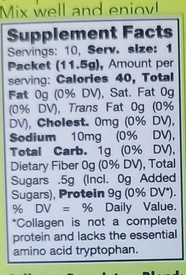 Clean simple eats nutrition facts table