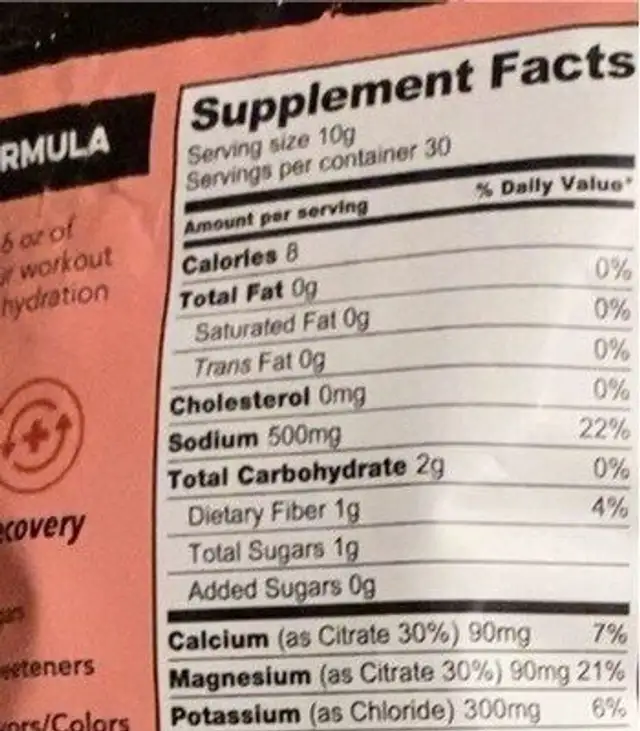 Clan simple eats hydrate nutrition facts table