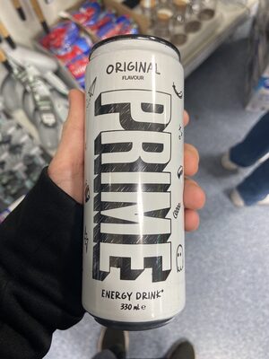 PRIME Original Flavour Energy Drink front packaging