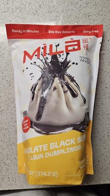 Chocolate Black Sesame Lava Dumplings