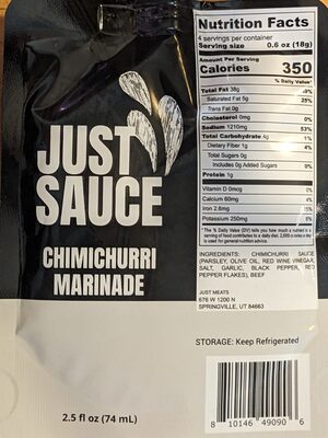 Chimichurri Marinade front packaging
