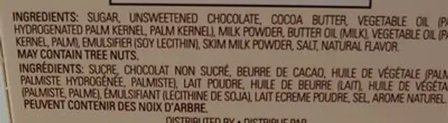 godiva chocolates ingredients label