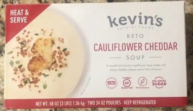 Keto Cauliflower Cheddar Soup