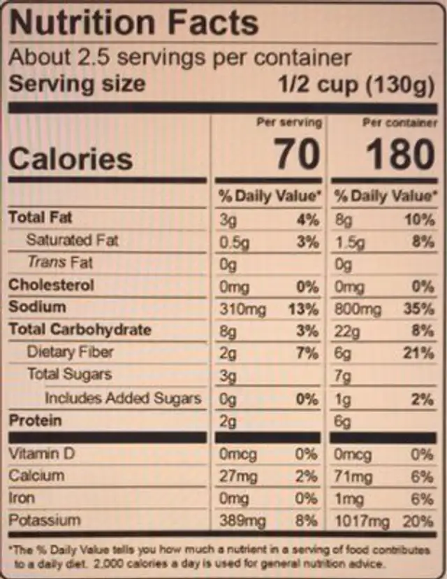 Riced Cauliflower Stir Fry (Paleo + Keto) nutrition facts table