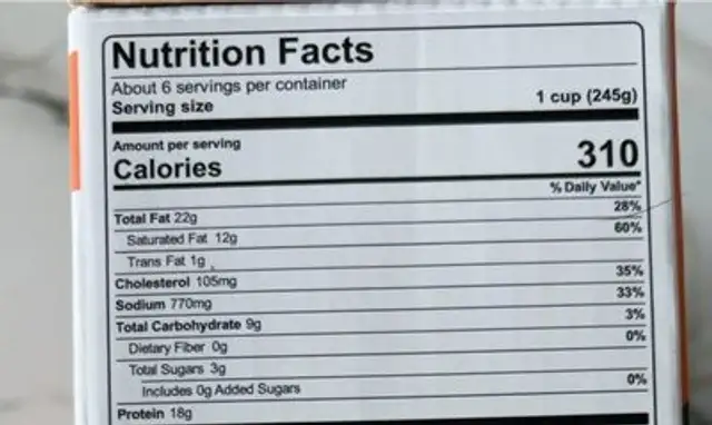 Chicken Queso Soup nutrition facts table
