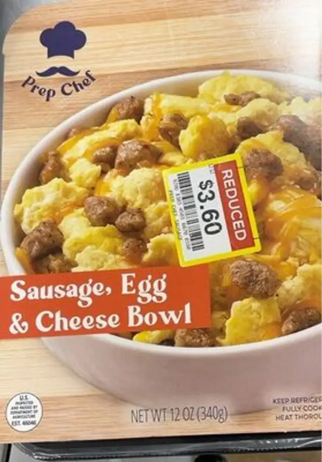 Sausage, egg & cheese bowl