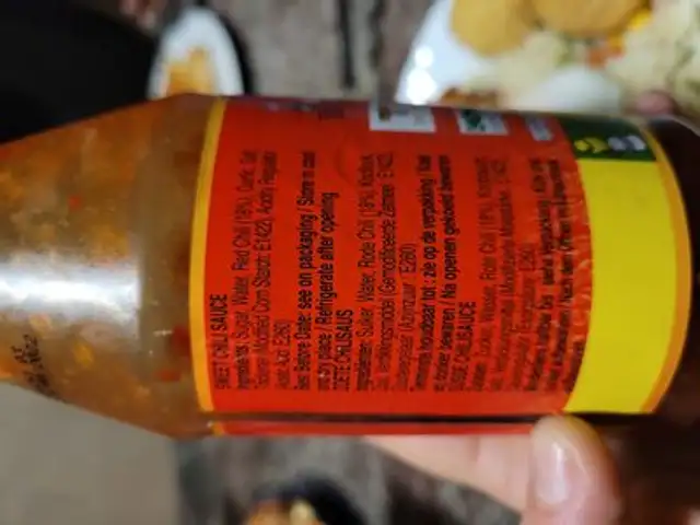 sweet chili sauce ingredients label