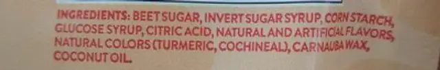 Sweedish dala horse ingredients label