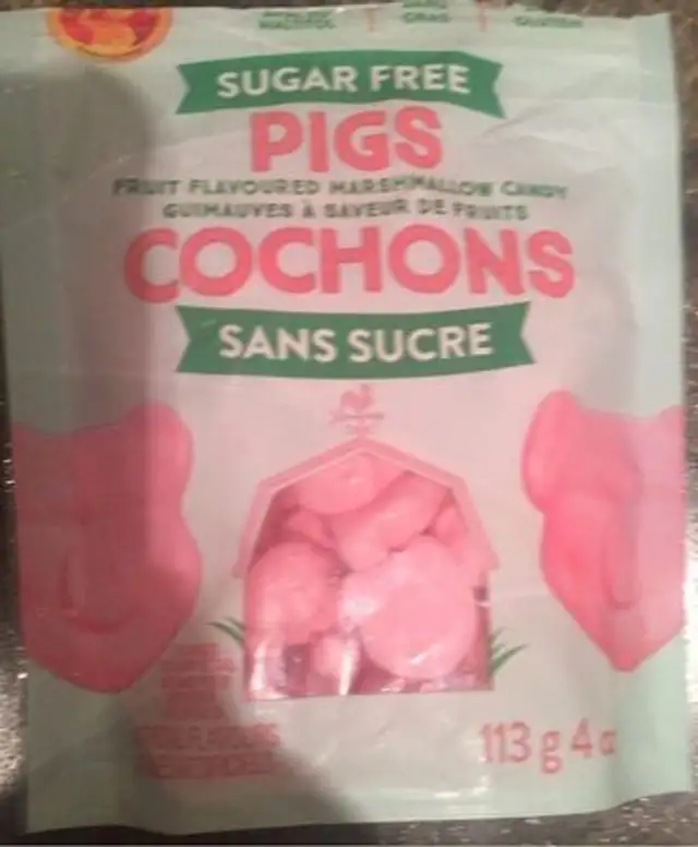 Guimauves a saveur de fruits cochon