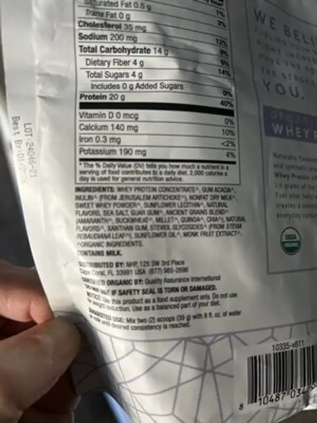 Mercola miacle whey ingredients label