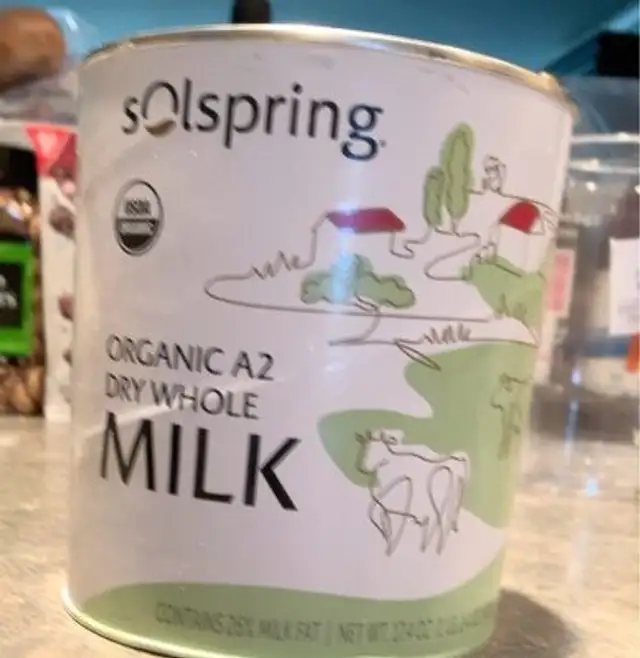 Organic A2 dry whole milk