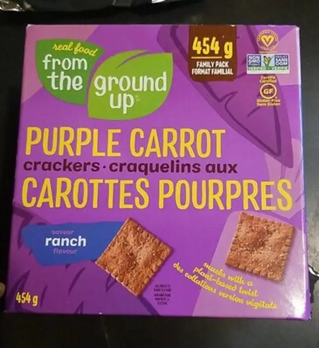 Purple carrot crackers
