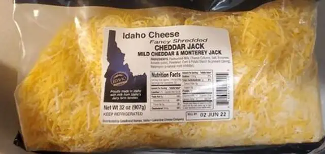Fancy shredded cheddar and Monterey jack