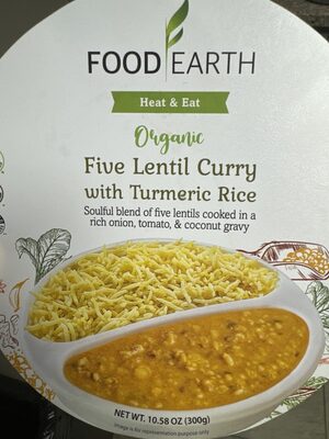 Organic Five Lentil Curry with Turmeric Rice