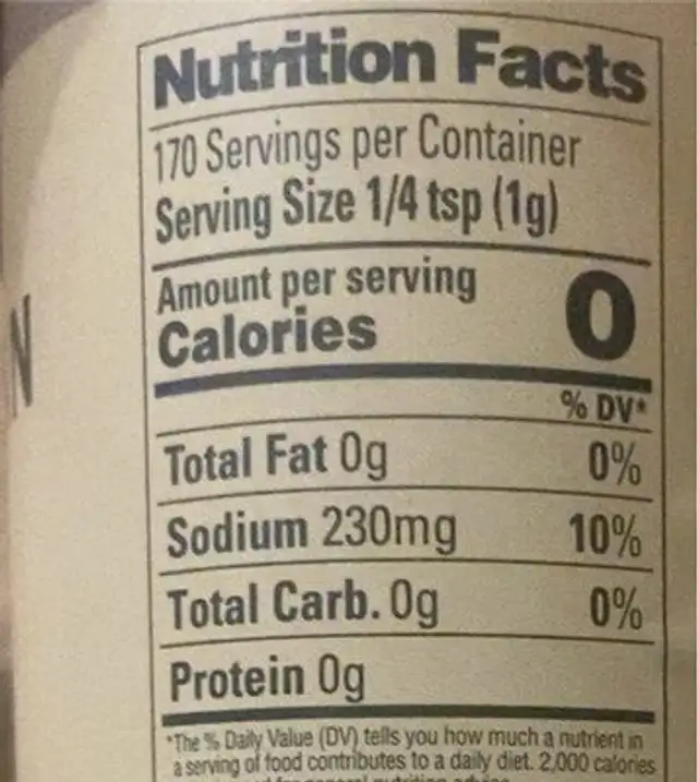 Nolan ryan signature bbq seasoning nutrition facts table