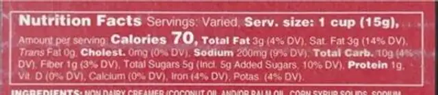 Mexican chocolate hot cocoa pods nutrition facts table
