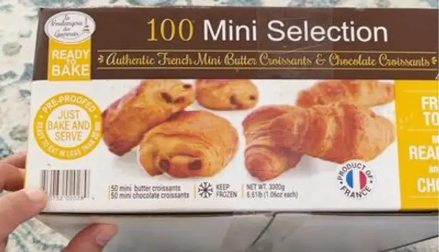 Authentic french mini butter croissants