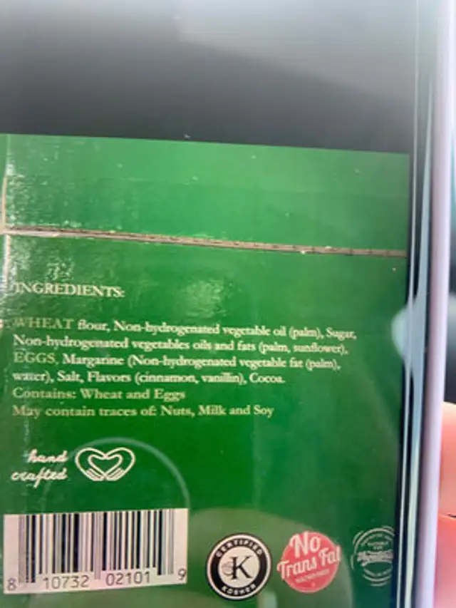 Unknown ingredients label