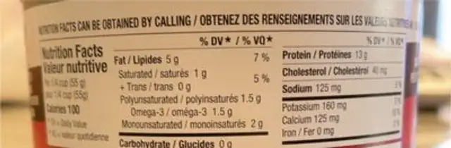 Wild Sockeye Salmon nutrition facts table
