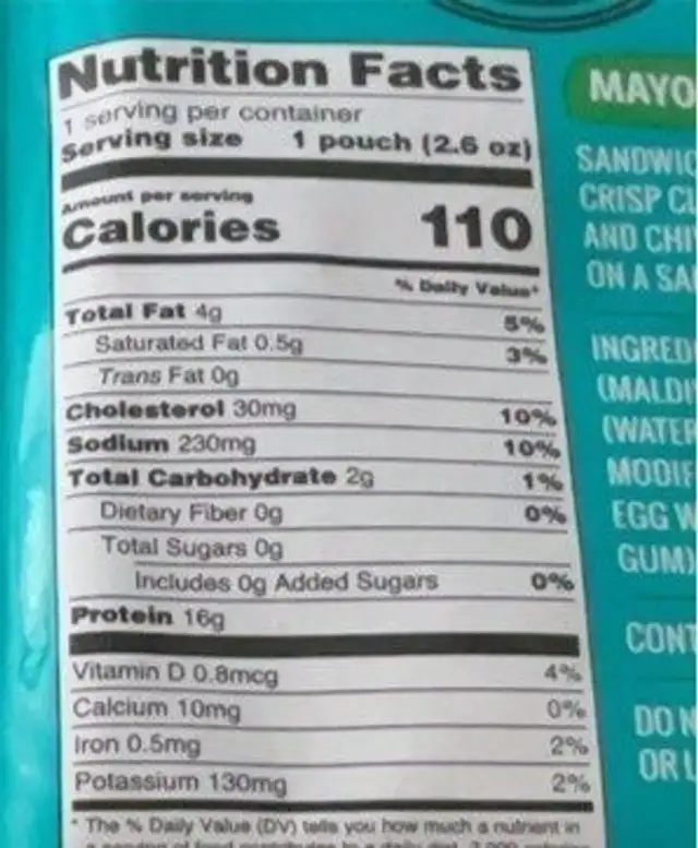 Wild skipjack tuna nutrition facts table
