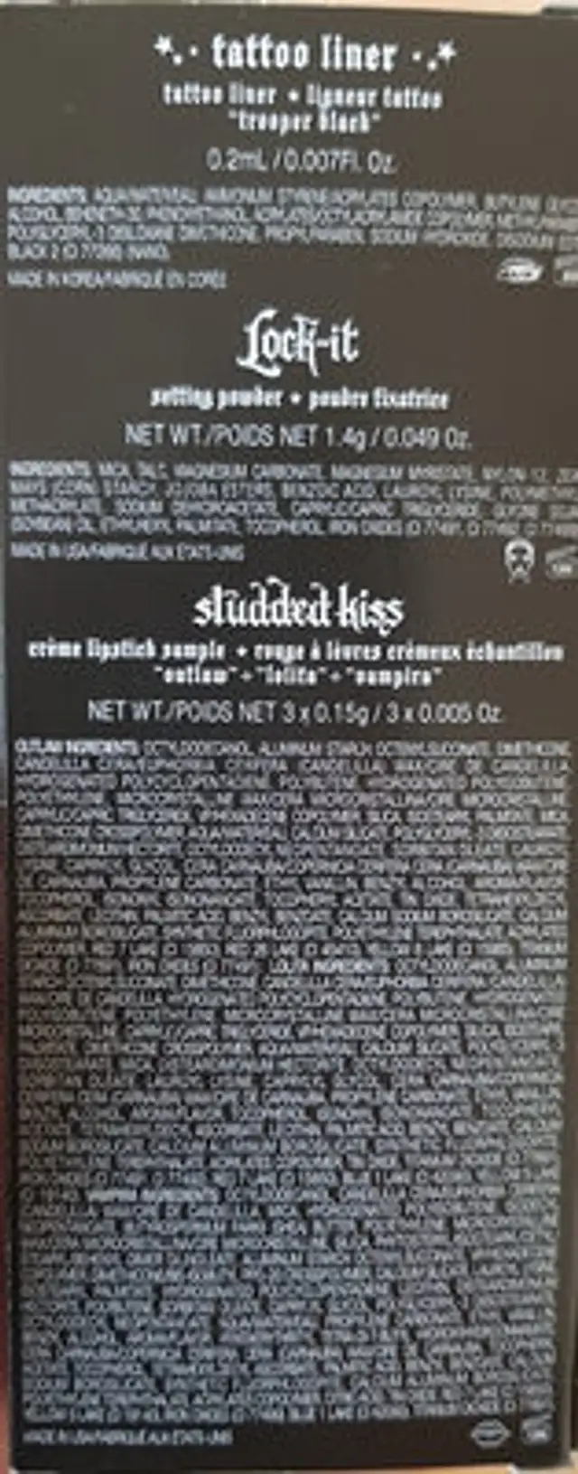 Unknown ingredients label