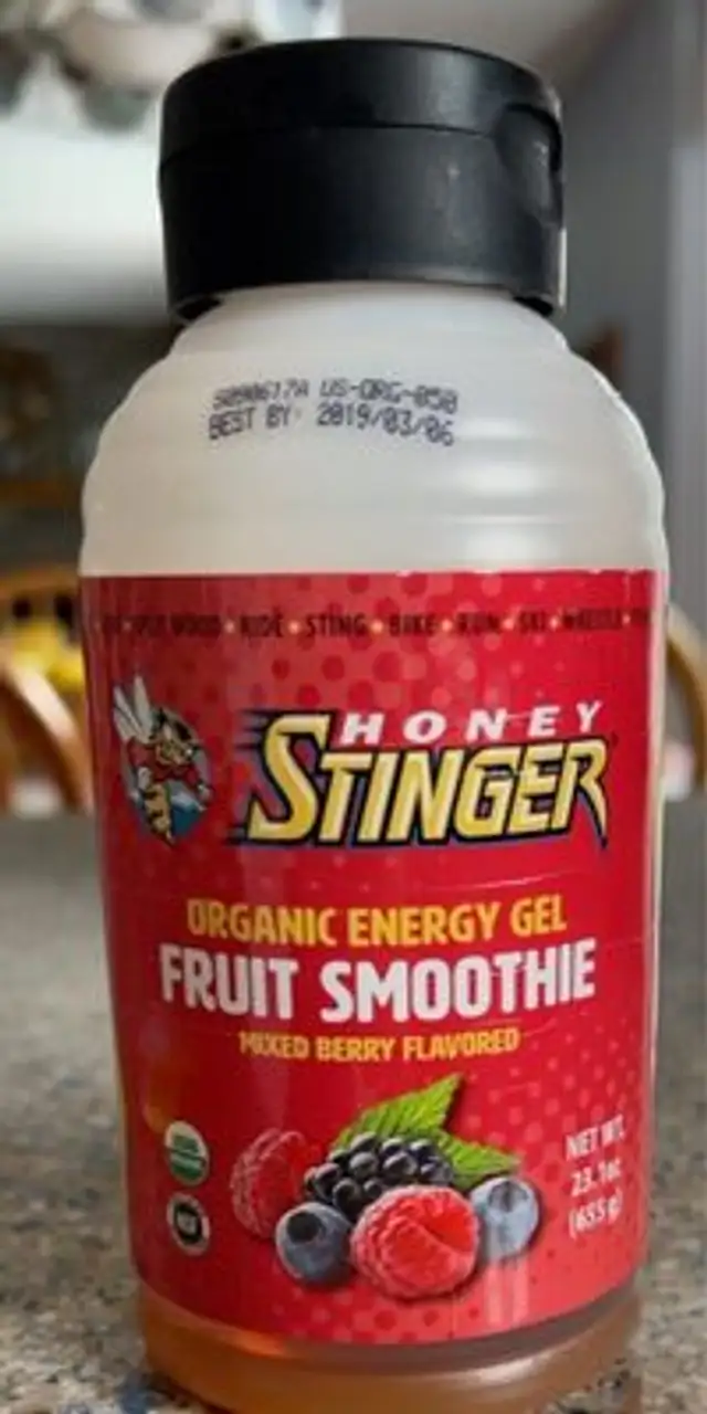 Organic energy gel fruit smoothie