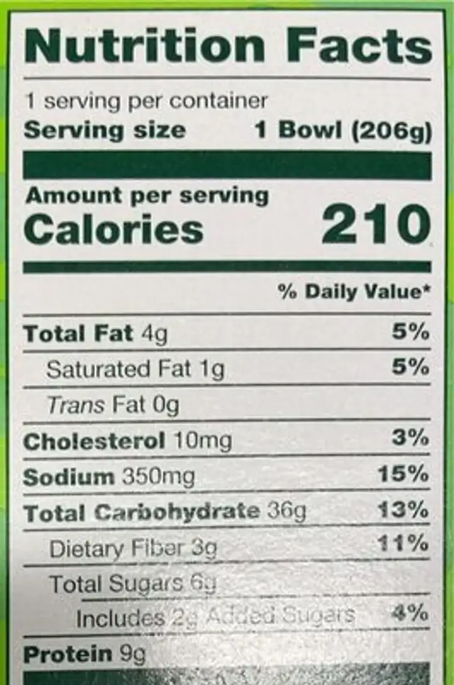 Spaghetti Loops w/ Meat Sauce nutrition facts table