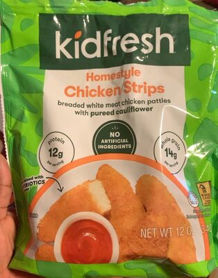 Homestyle chicken strips front packaging