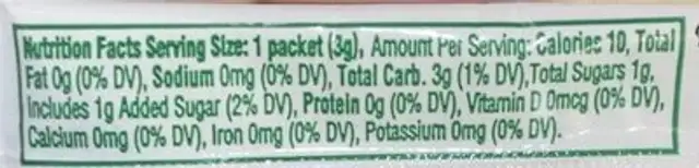 raspberry nutrition facts table