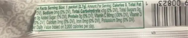 blueberry acai energy nutrition facts table