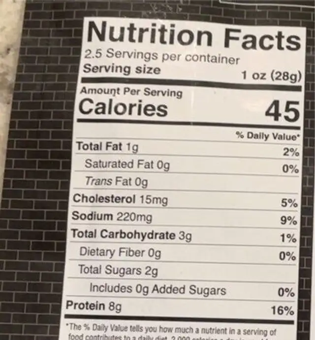 Hot Jalapeño Jerky soft nutrition facts table