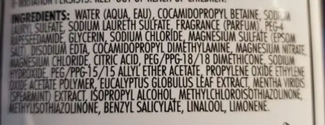 dr teal's ingredients label