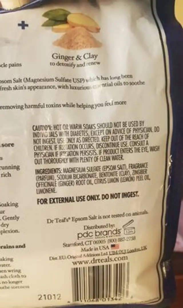 dr deals soak ingredients label