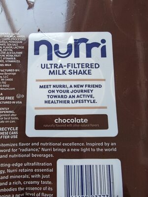Ultra-Filtered Milk Shake, Chocolate front packaging